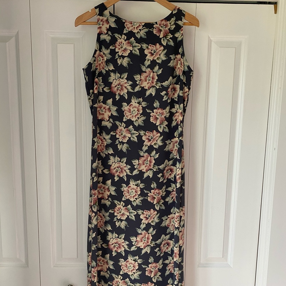 Grey blue floral dress (Soda Blu)